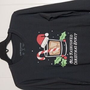 Life Is Good Old Fashioned Christmas Spirit T-shirt Women's small new